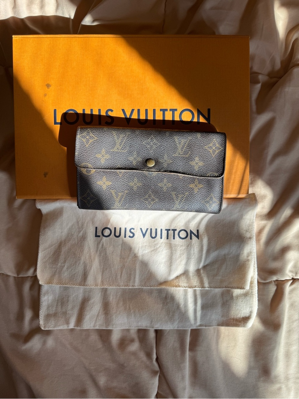 Louis Vuitton Monogram Canvas Brown Trifold Wallet